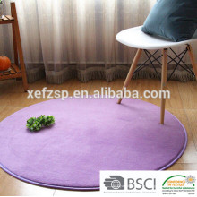 tapis de sol rond lavable de mousse de mémoire de microfiber pour le yoga